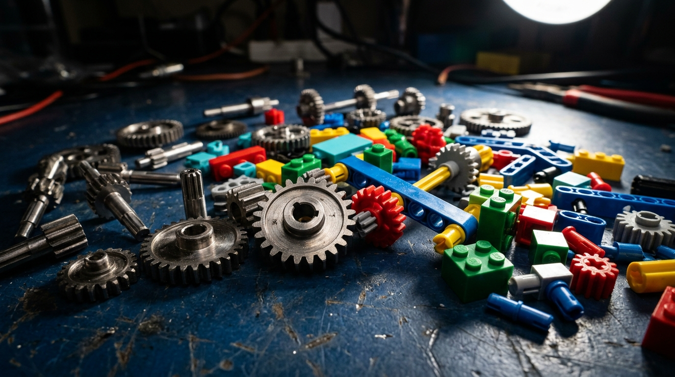 Macro shot of mechanical gears and components