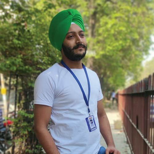 Portrait of a young man in green turban
