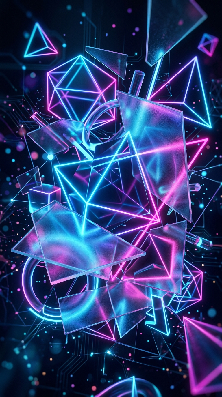 Abstract futuristic graphic design elements